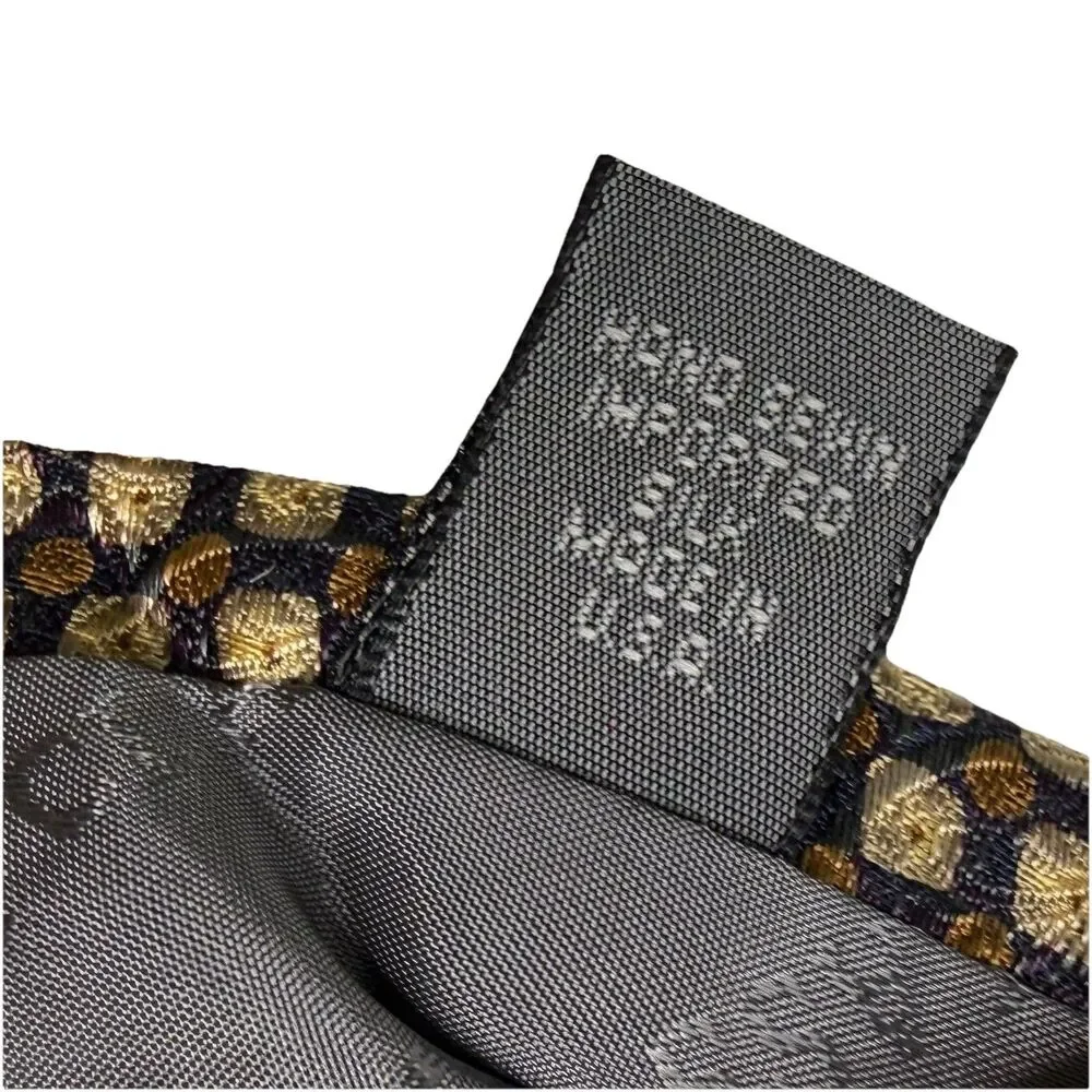 ROBERT TALBOTT Best Of Class Men's Silk Tie - Gold Tan Grey Geometric 57.5
